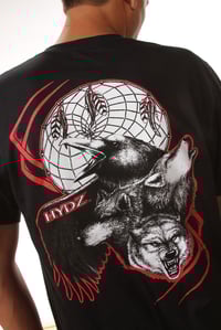 Image 2 of Wolf/Raven / Shirt - Black