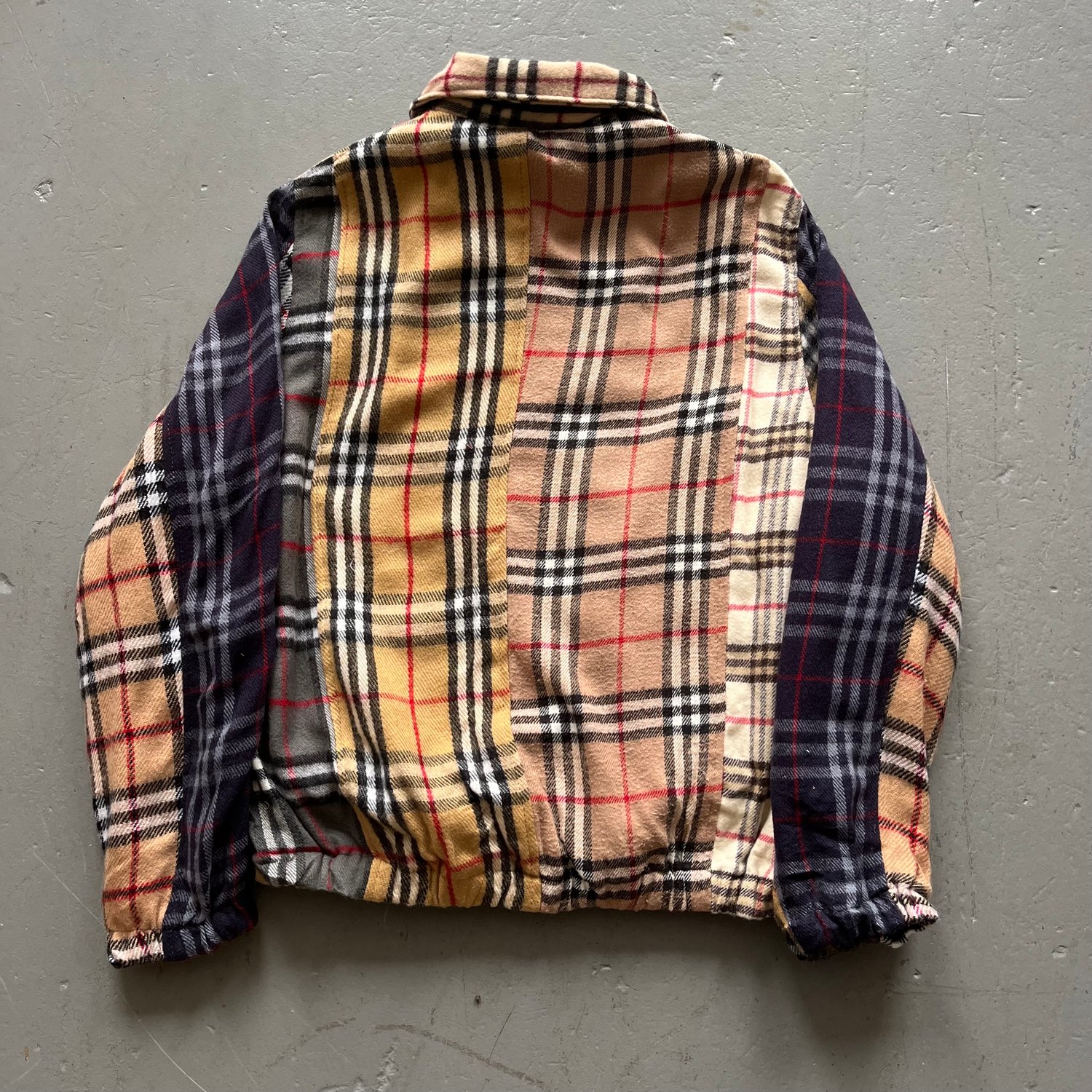 Image of Vintage Burberry reworked scarf jacket size large 