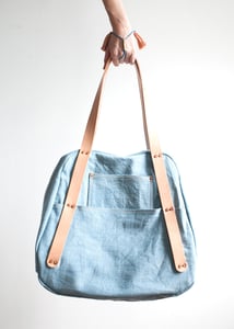 Image of 35. Pale Indigo Shoulder Bag // THOMAS CHAMBERLAIN