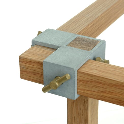 Image of ALEX 3-axis junction - natural finish - brass thumb screws
