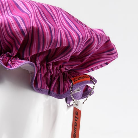 Image of Showercap pink and purple stripes - big size