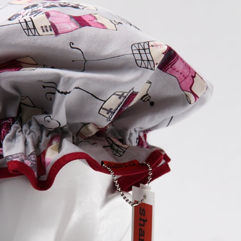 Image of Showercap grey with pink mannequins - regular size