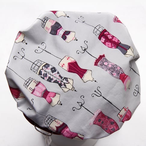 Image of Showercap grey with pink mannequins - regular size