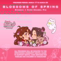 [ CHARITY PO ] Blossoms of Spring ✦ Bingqiu Enamel Pin Bundle
