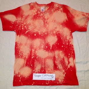 Image of Red Splat Acid Wash T-Shirt