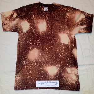 Image of Black Galaxy Splat Acid Wash T-Shirt 