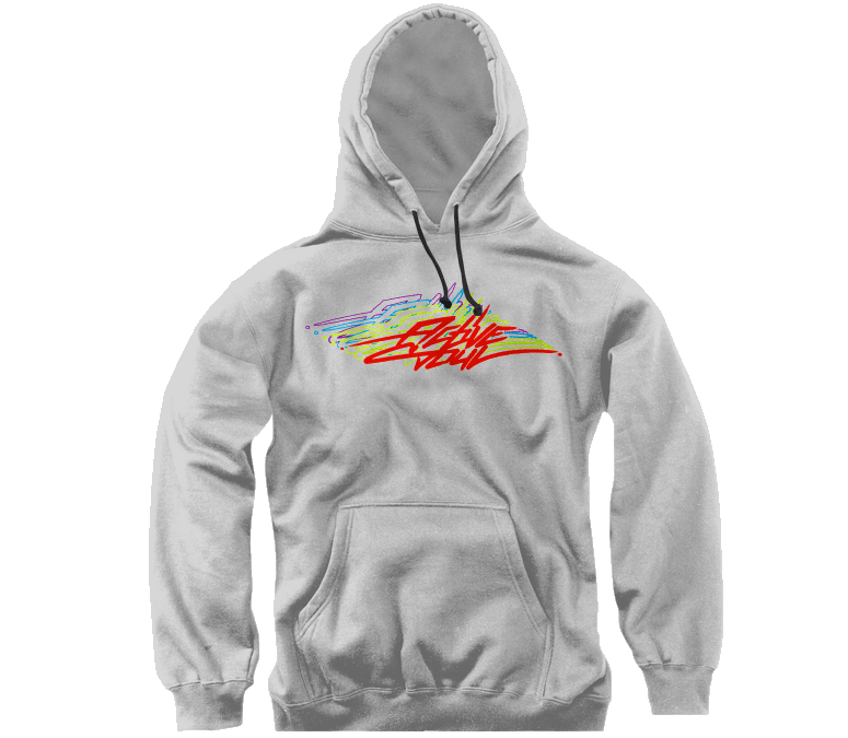 grey rainbow hoodie