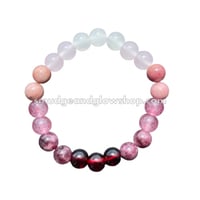 Image 5 of Garnet, Strawberry Quartz, Rhodonite, NEW* NEW* Rose Quartz & Moonstone Bracelet