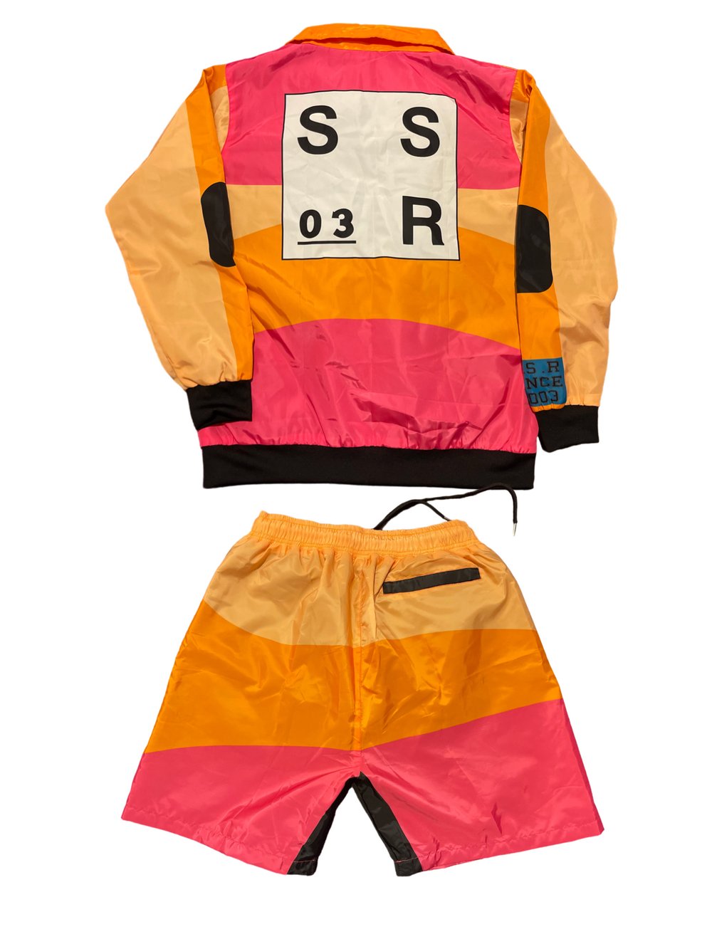 Beach Wave Set : fuchsia/ Tangerine