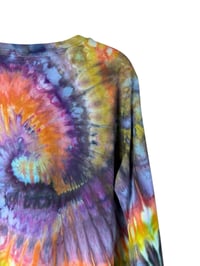 Image 7 of S Unisex Adult Soft Long Sleeve Tee in Bright Spiral Ice Dye