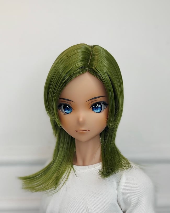 Cactus Green Parted Wolfcut