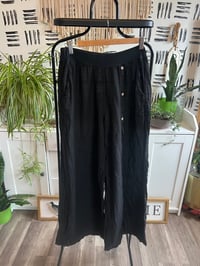 Image 1 of black linen pants 