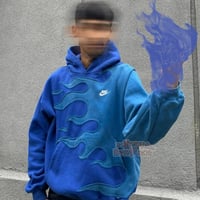 Image 2 of (L-XL Boxy) Nike Hoodie Flameside “DragoLue" 651