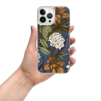 Image 18 of Art Nouveau Inspired Blue, Orange and White Boho Hippie Floral Sketch Clear Case for iPhone®