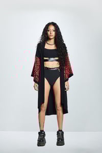 Image 3 of Cattana Kimono - Calli Red