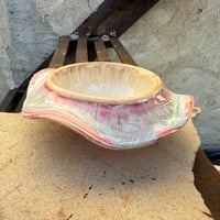 Image 1 of Pink & White Flutter Dish