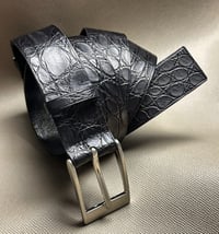 Image 1 of Custom Crocodile Belt - Black Matte