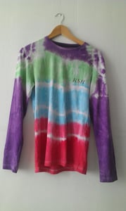 Image of One-Off Long Sleeved "QUAD" Tie/Dip Dye Top