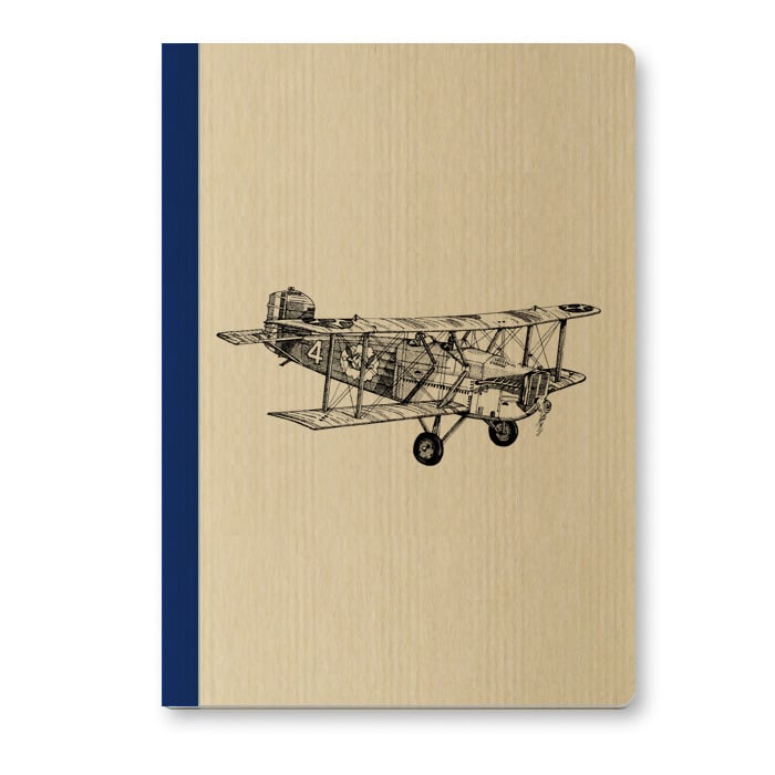 Image of Cahier A5 Avion couverture Kraft