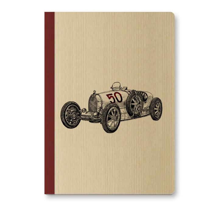 Image of Cahier A5 Voiture couverture Kraft