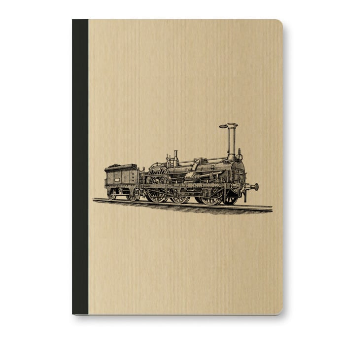 Image of Cahier A5 Locomotive couverture Kraft