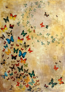 Image of Lily Greenwood Signed Giclée Print - Summer Butterflies - A2 - Limited Edition