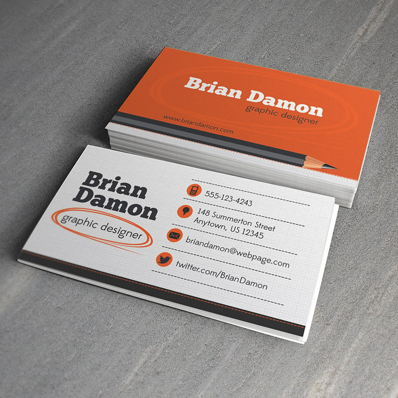 Graphic Designer Business Card Template Design Trunk