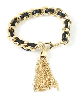 Image of Leatherette Chain Bracelet