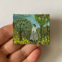 Woman in a spring garden