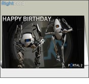 Image of Custom Portal 2 Birthday Card