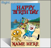 Image of Custom Adventure Time inspired birthday card