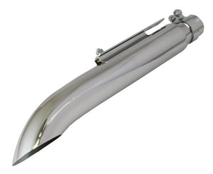 Image of PAIR 19" TURNOUT EXHAUST SILENCERS CHROMED CUSTOM CHOPPER BOBBER STREETFIGHTER