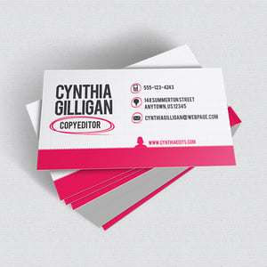 Image of Copyeditor Business Card Template