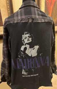 Vintage Black/Gray Flannel Shirt Madonna