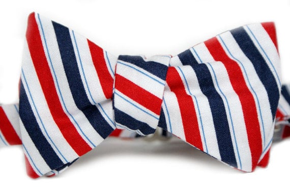 Image of Patriotic Stripe Bow Tie
