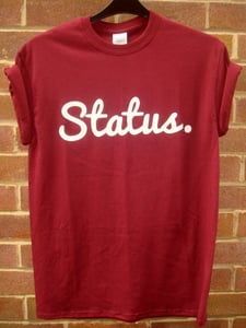 Image of Burgandy Tee With Logo