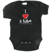 Image of I Heart a Tubie Infant One-piece - Black