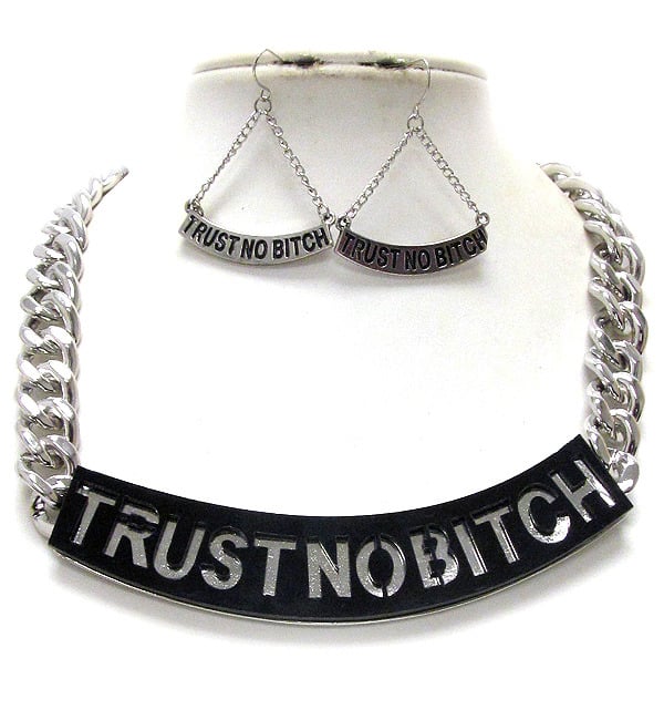 Image of "Trust No Bitch" Necklace