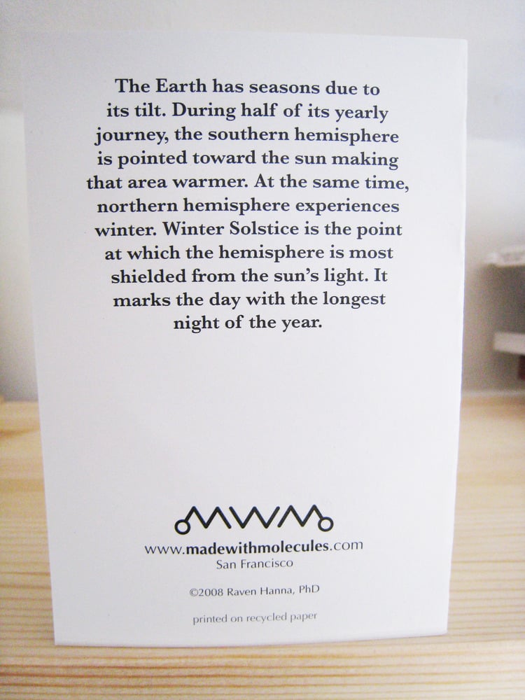Solstice Cards Made With Molecules