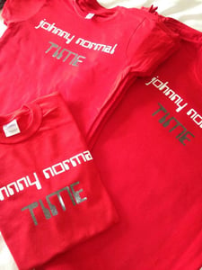 Image of Johnny Normal 'TIME' Red T-shirt