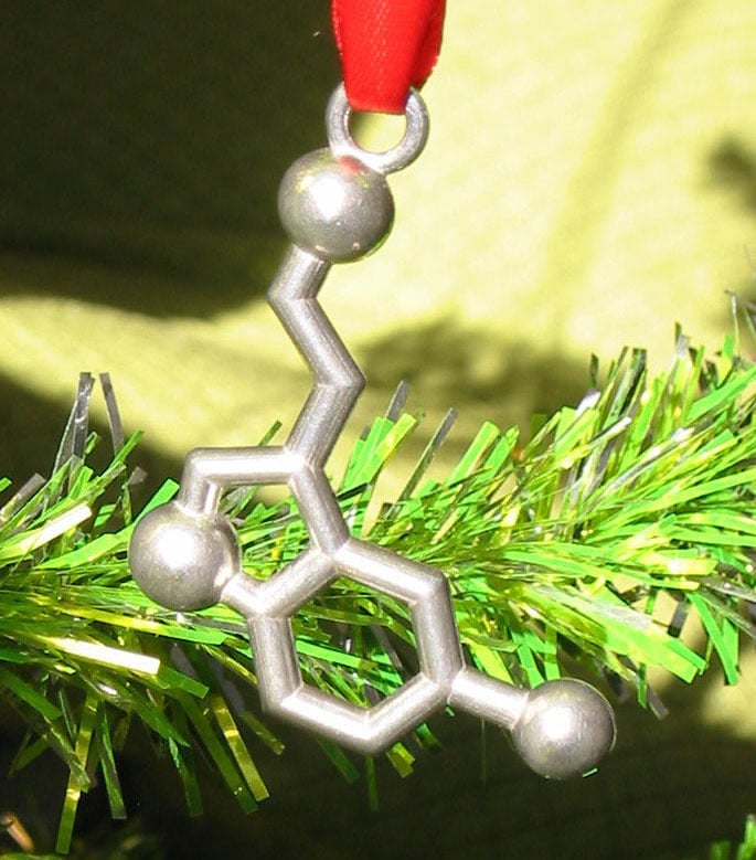 serotonin ornament | Made With Molecules