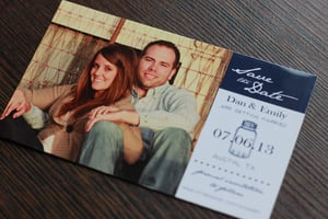 Image of Wedding Save the Date // mason jar // photo cards and magnets