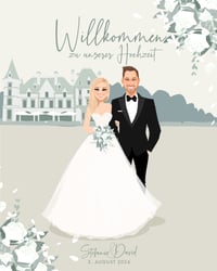 Image 2 of Wedding Welcome Sign With Background