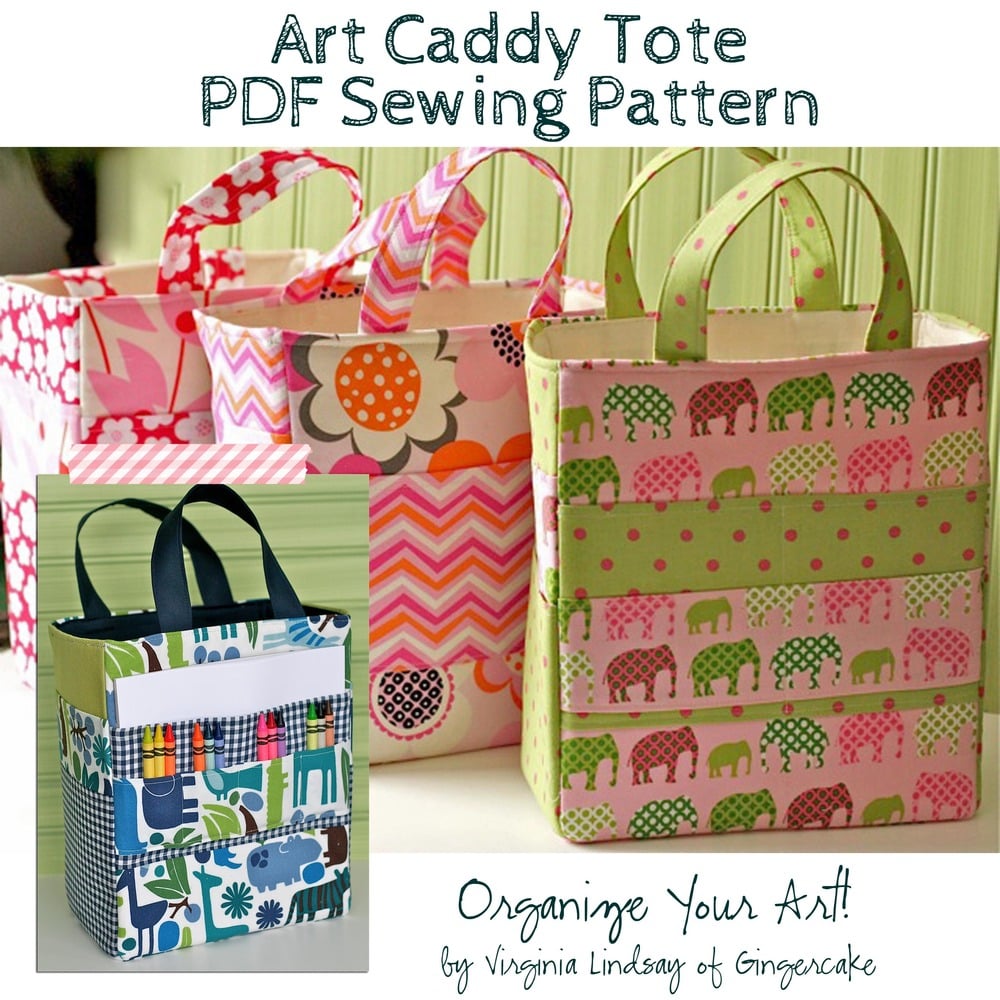 Image of Art Caddy Tote PDF Sewing Pattern