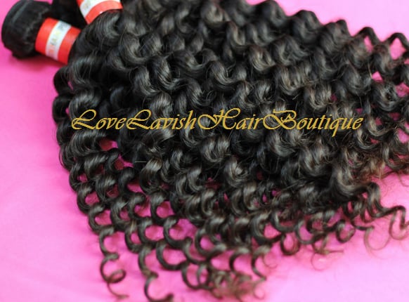 Image of Virgin Peruvian Curly (Deep Wave) 300g/3 bundles & 400g/ 4 bundles