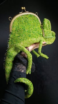 Image 2 of Beaded Chameleon Purse