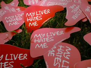 Image of MY LIVER HATES ME STICKER!