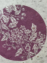 Image 4 of Springin' hawthorn • Linocut paper print