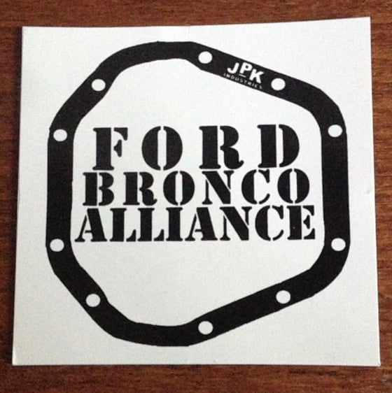 Image of Ford Bronco Alliance Sticker