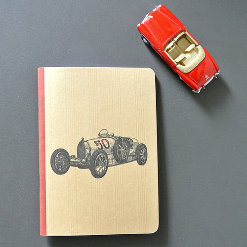 Image of Cahier A5 Voiture couverture Kraft